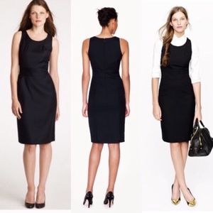 J Crew Emmaleigh Black Wool Dress Sz 2 Petite NEW